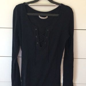 A&F Long Sleeve T with Front Ties